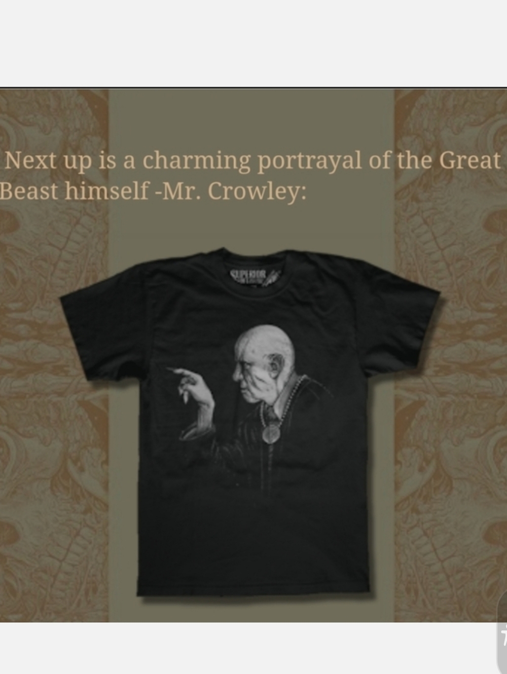 RARE Vintage Art of Florian Bertmer Shirts & Destroy Aleister Crowley Shirt